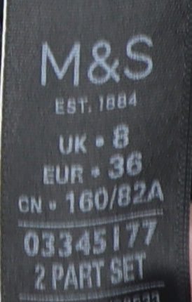 Womens UK Size 8 Marks and Spencer Black Parka Coat