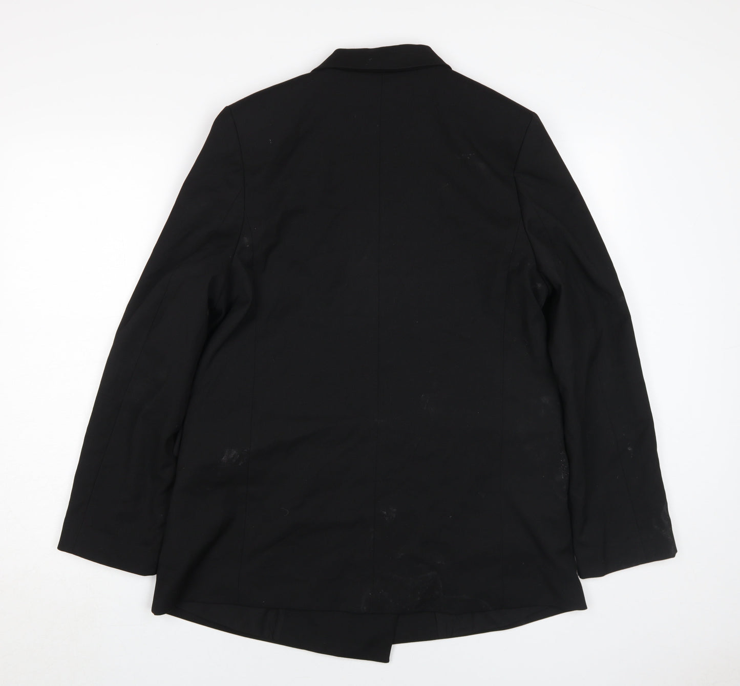 H&M Black Double-Breasted Blazer M Unisex Adults