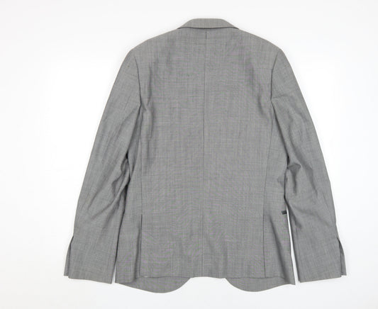 Mens UK Size 38 Topman Regular Grey Suit Jacket