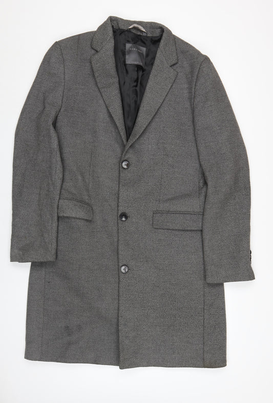 Zara Men Grey Mid-Length Coat L