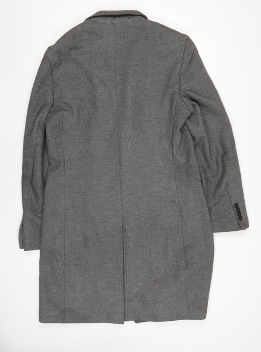 Zara Men Grey Mid-Length Coat L