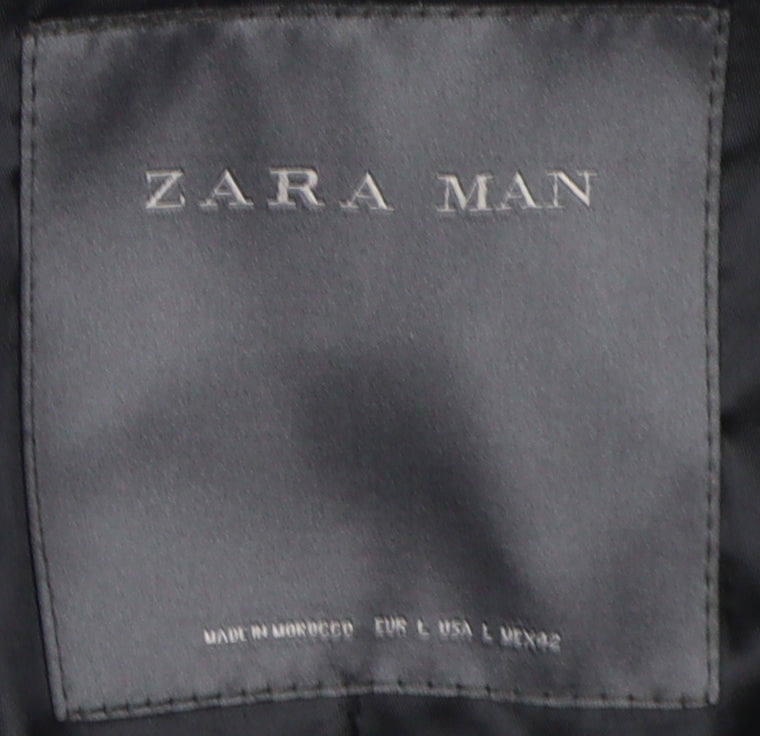 Zara Men Grey Mid-Length Coat L