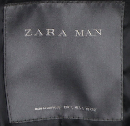 Zara Men Grey Mid-Length Coat L