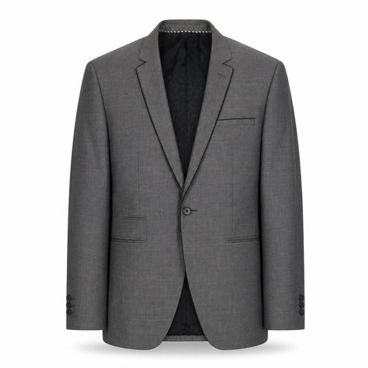 Front view of 1860 Limited Collection Men's Grey Blazer, size 38R
