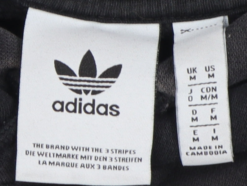 Adidas Men's Black Hoodie Medium Full Zip