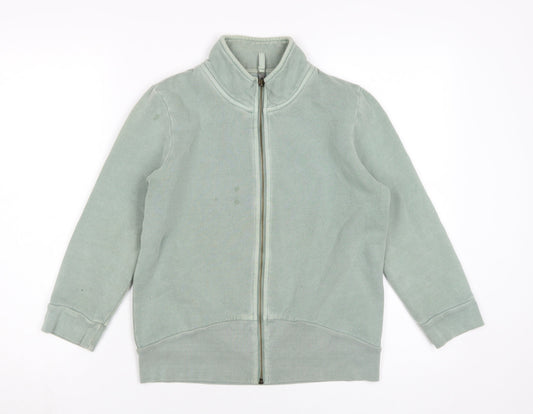 Womens UK Size L French Connection Green Full Zip Hoodie