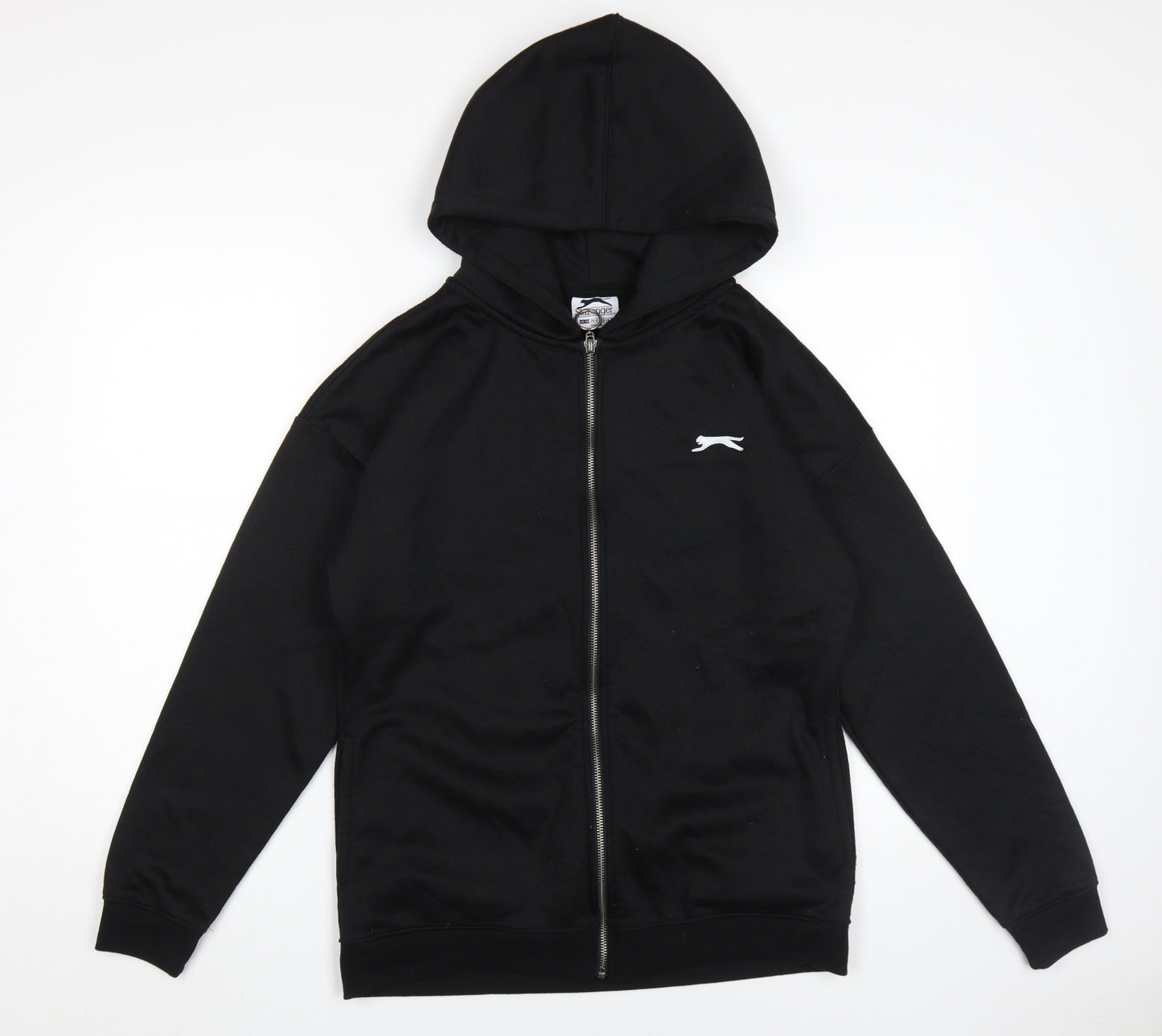 Slazenger Black Full Zip Hoodie, Size 10, Unisex