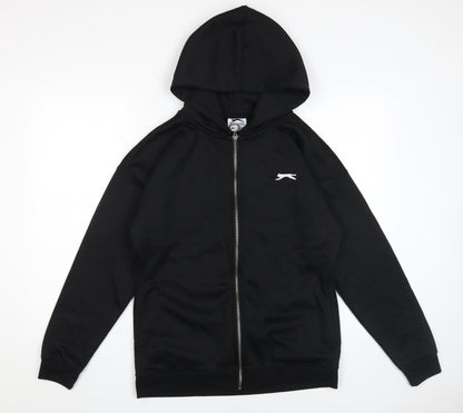 Slazenger Black Full Zip Hoodie, Size 10, Unisex