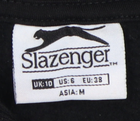 Slazenger Black Full Zip Hoodie, Size 10, Unisex