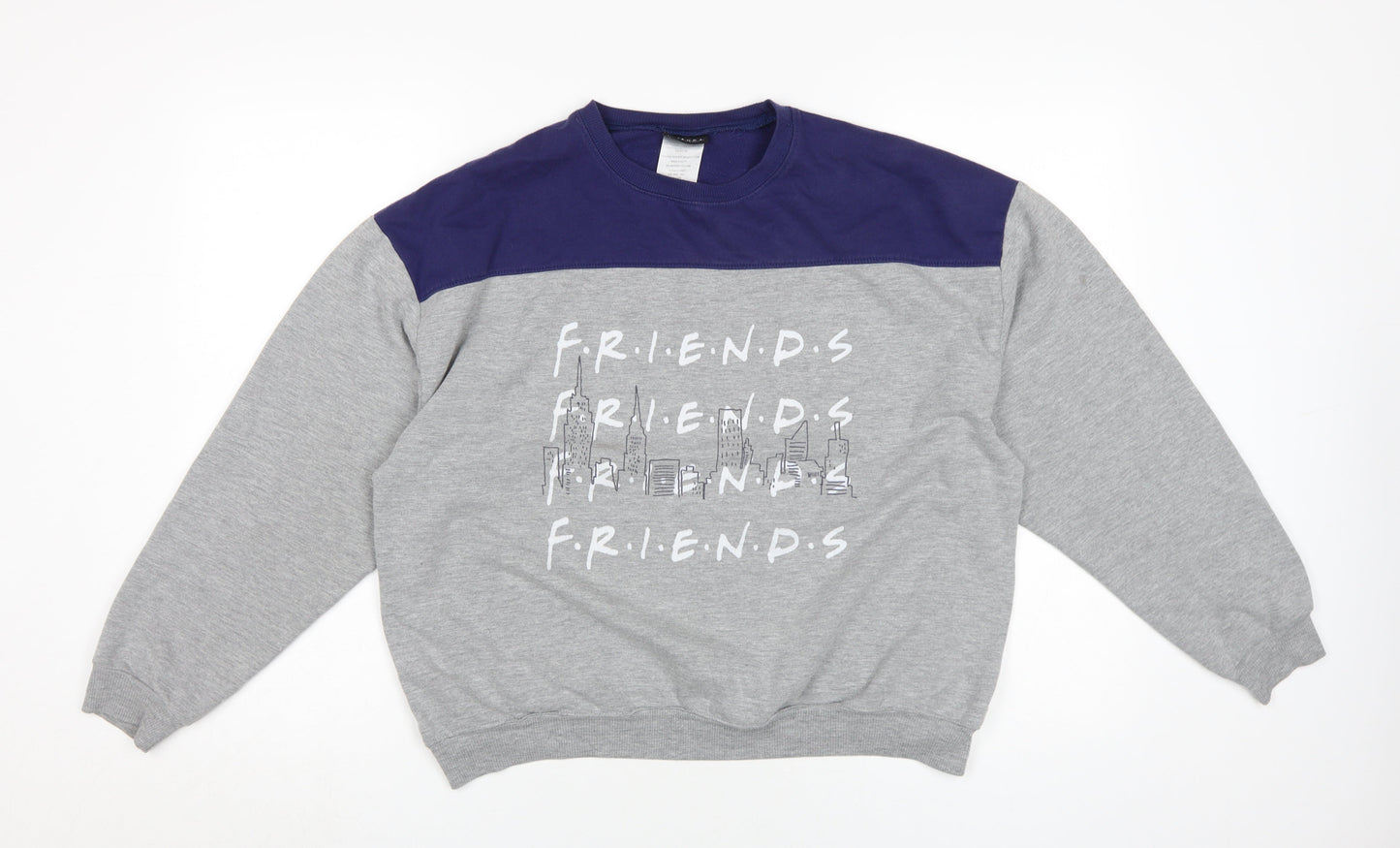 Unisex Adults UK Size M Friends Grey Pullover Sweatshirt