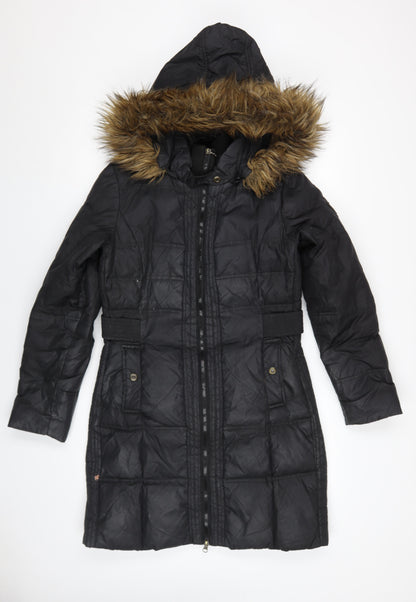 Womens UK Size S Larry Levine Black Puffer Jacket