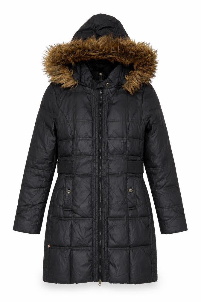 Womens UK Size S Larry Levine Black Puffer Jacket