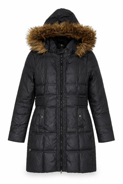 Womens UK Size S Larry Levine Black Puffer Jacket