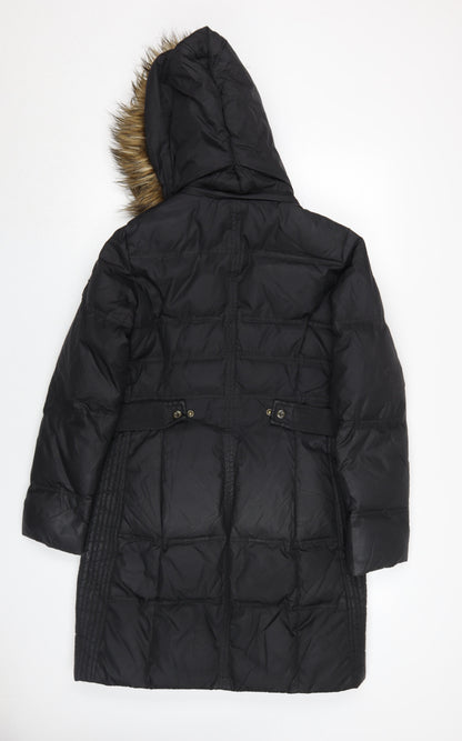 Womens UK Size S Larry Levine Black Puffer Jacket