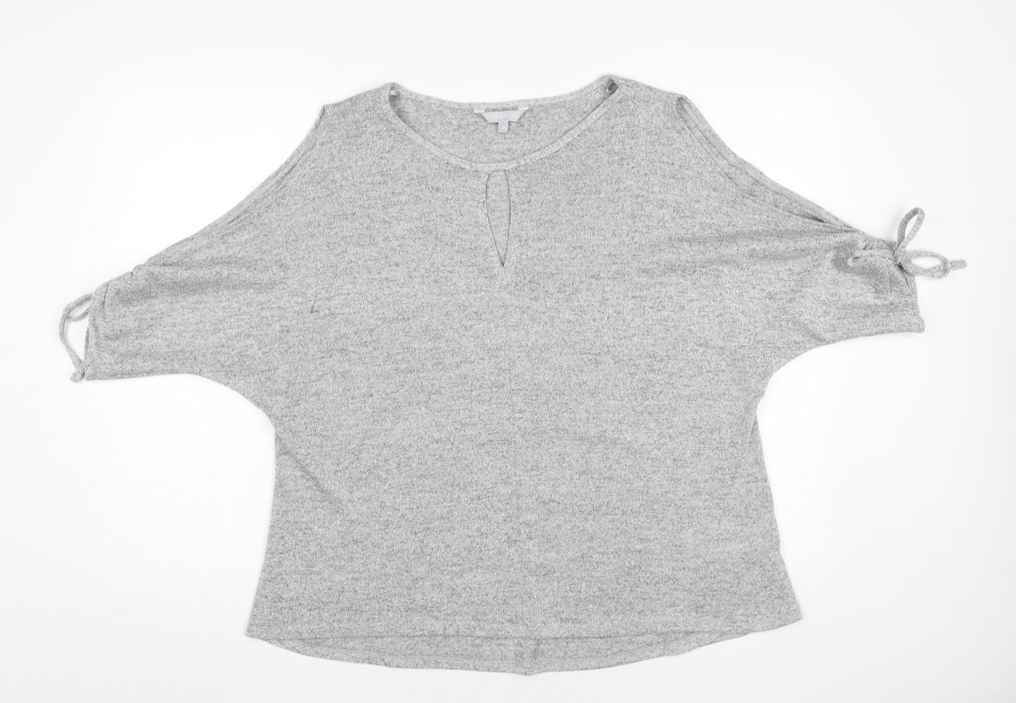 Womens UK Size 16 Red Herring Grey Basic T-Shirt