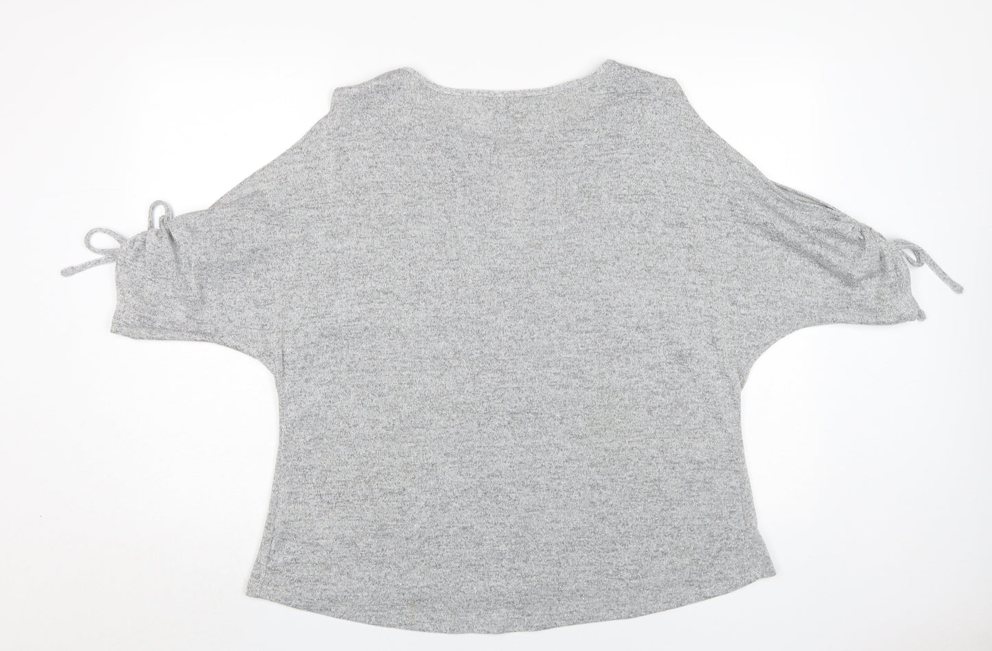 Womens UK Size 16 Red Herring Grey Basic T-Shirt