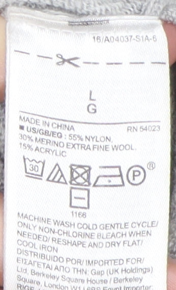 GAP Women's Grey Striped Cardigan L Casual