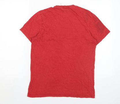 Unisex Adults UK Size S adidas Red Basic T-Shirt