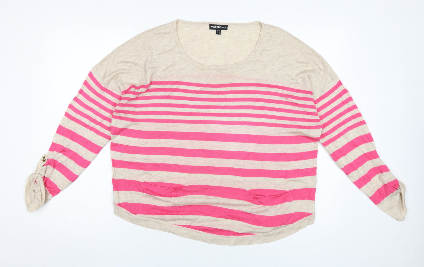 Warehouse Women’s Striped Pullover Jumper Size 16