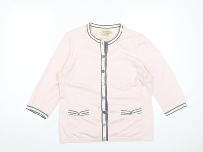 Womens UK Size M Viyella Pink Cardigan Jumper