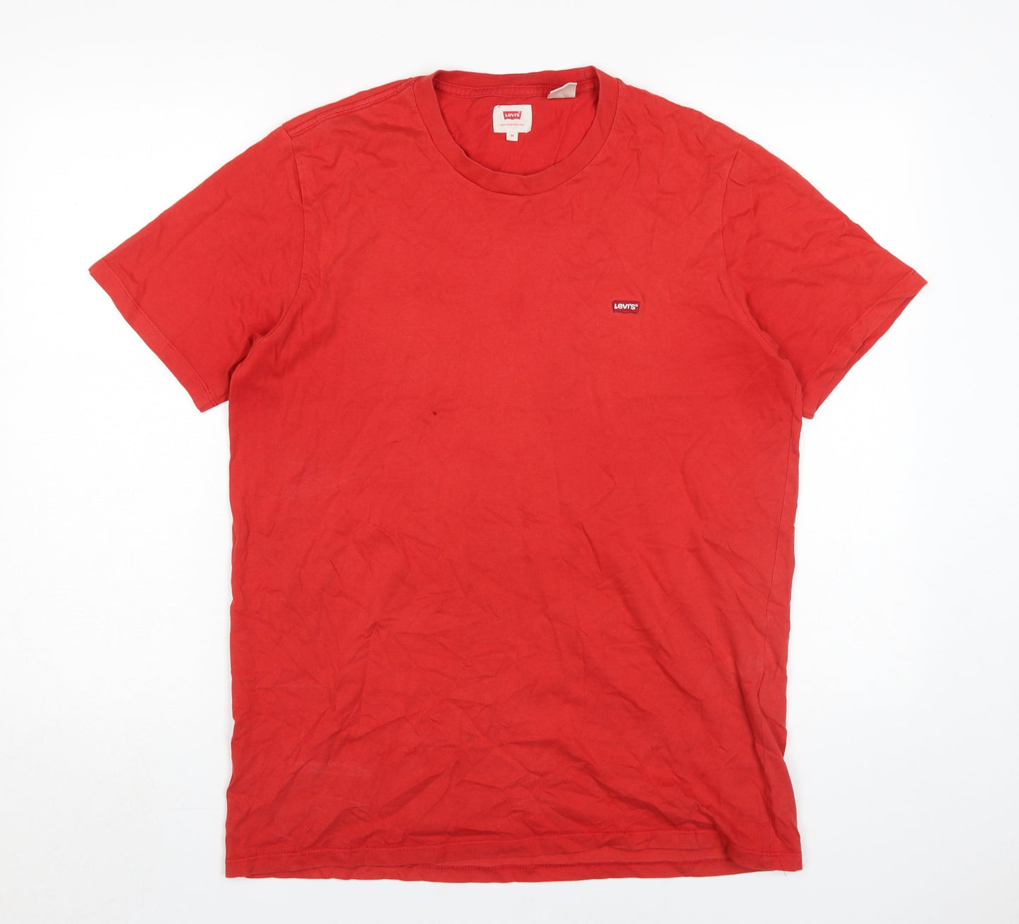 Levi's Men's Red Medium Cotton Crew Neck T-Shirt