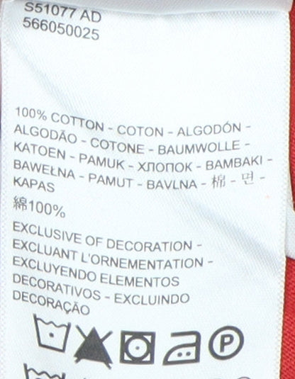 Levi's Men's Red Medium Cotton Crew Neck T-Shirt