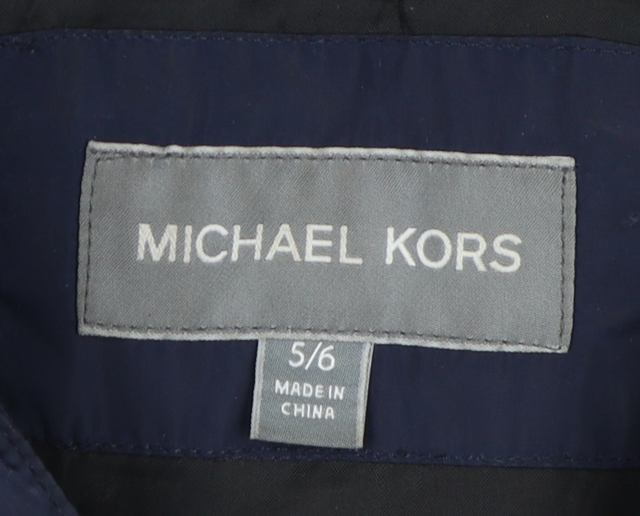 Michael Kors Boys Blue Puffer Jacket 5-6 Years Hooded