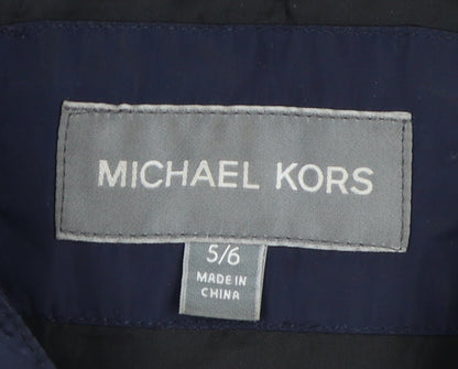 Michael Kors Boys Blue Puffer Jacket 5-6 Years Hooded