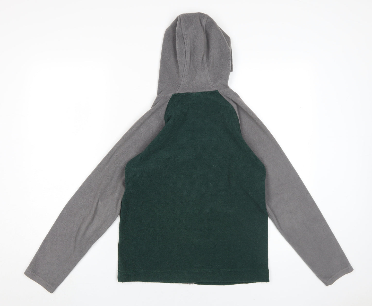 Mountain Warehouse Boys Full Zip Hoodie Green Grey 11-12 Years