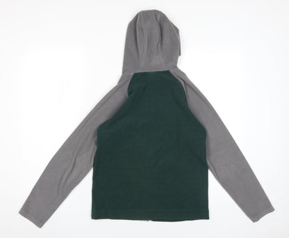 Mountain Warehouse Boys Full Zip Hoodie Green Grey 11-12 Years