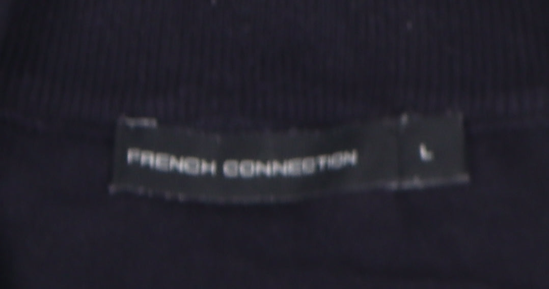 French Connection Men's Black 1/2 Zip Jumper L