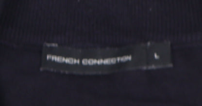 French Connection Men's Black 1/2 Zip Jumper L