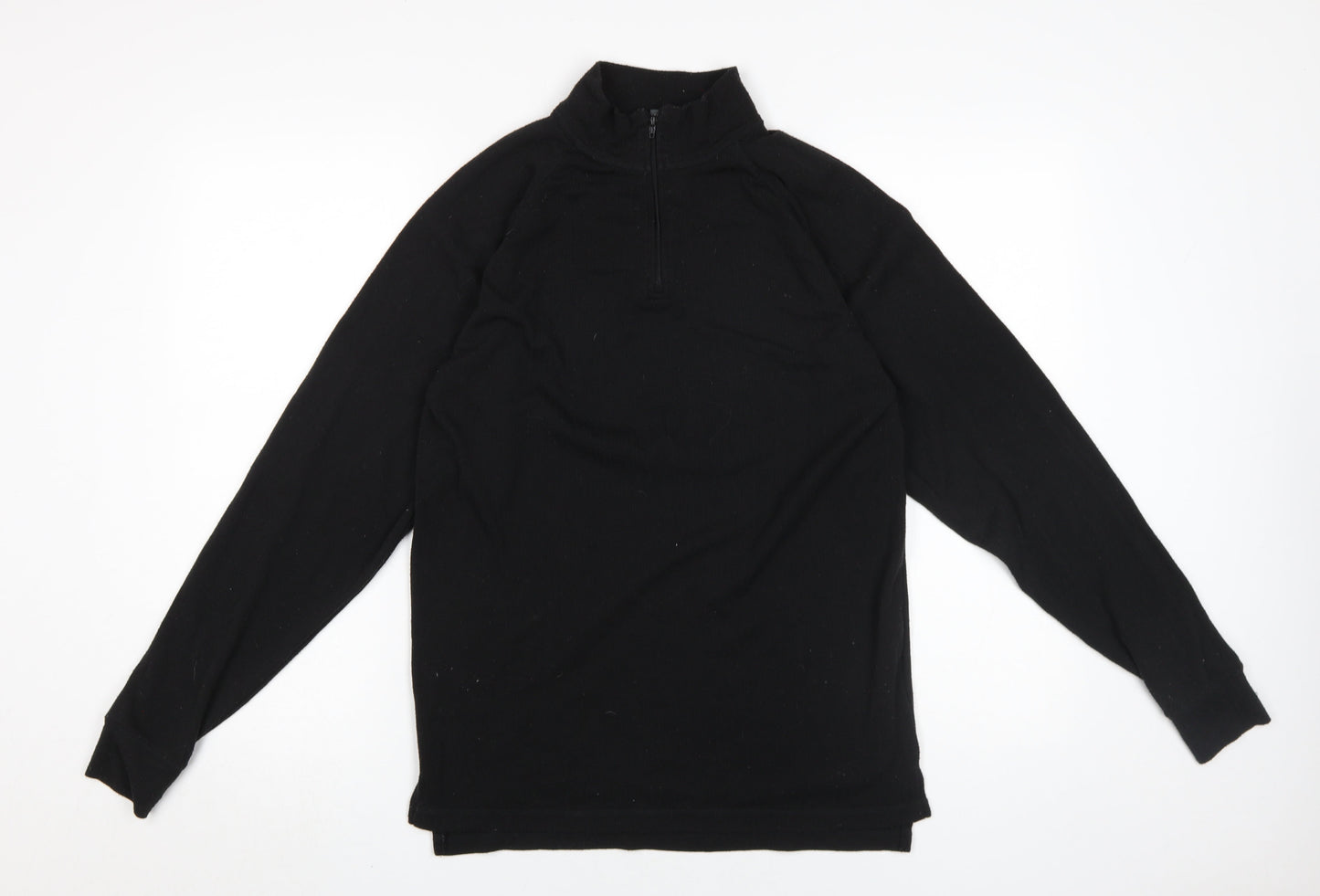 Trespass Unisex Black M Lightweight 1/4 Zip Sweatshirt