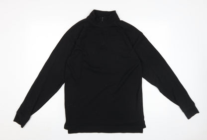 Trespass Unisex Black M Lightweight 1/4 Zip Sweatshirt