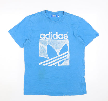 Mens UK Size M adidas Blue  T-Shirt