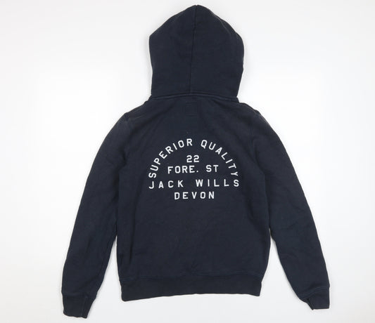 Womens UK Size 10 Jack Wills Blue Pullover Hoodie