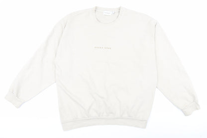 Topman Men's Beige Logo Sweatshirt M Pullover
