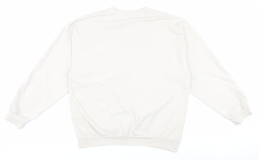 Topman Men's Beige Logo Sweatshirt M Pullover