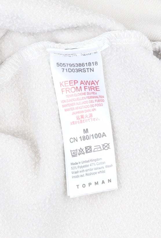 Topman Men's Beige Logo Sweatshirt M Pullover