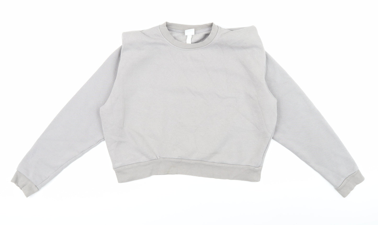Unisex Adults UK Size S H&M Grey Pullover Jumper