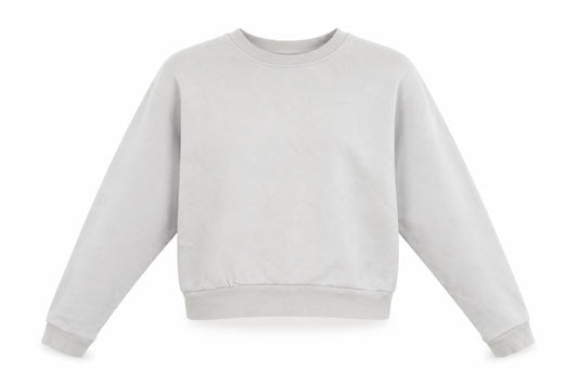 Front view of Grey Crew Neck jumper - S, Cotton Blend