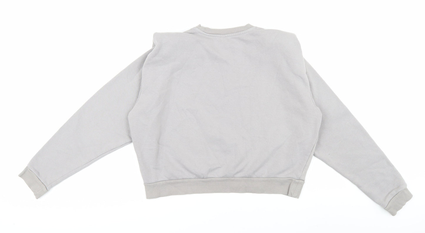 Unisex Adults UK Size S H&M Grey Pullover Jumper
