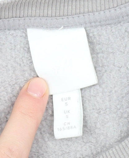 Unisex Adults UK Size S H&M Grey Pullover Jumper