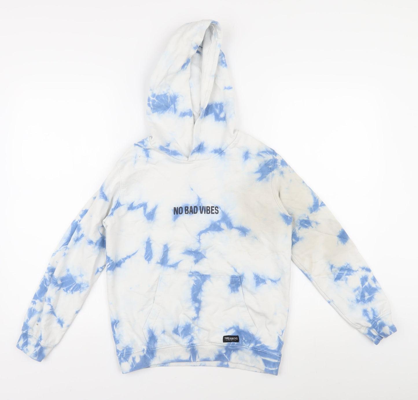 Threadboys Boys Blue Tie-Dye Hoodie Pullover 11-12 Years
