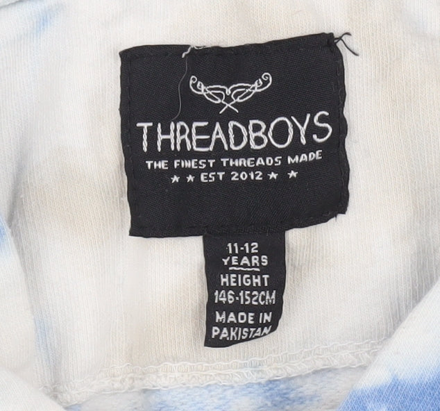 Threadboys Boys Blue Tie-Dye Hoodie Pullover 11-12 Years