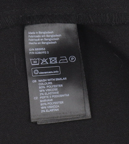 H&M Women's Black Blazer Size 10 Lined Regular Fit