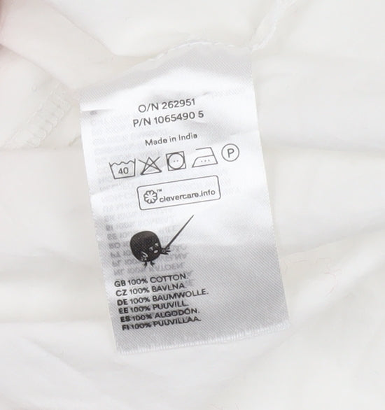 Monki Women’s White Cotton A-Line Puff Sleeve Dress