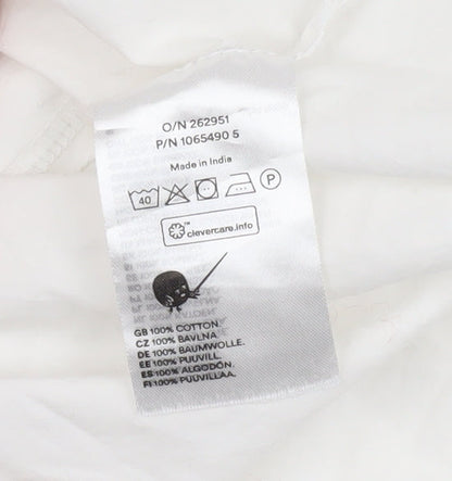 Monki Women’s White Cotton A-Line Puff Sleeve Dress