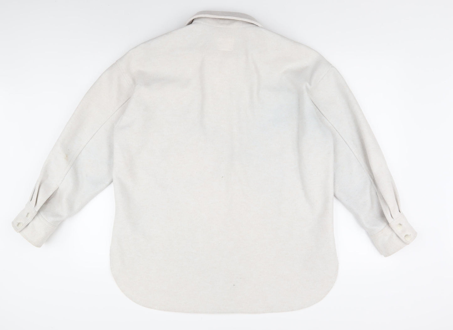 H&M Women's White Mid-Length Jacket, Size S