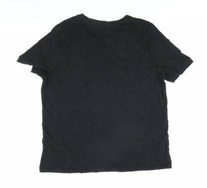Womens UK Size 12 Marks and Spencer Black Basic T-Shirt